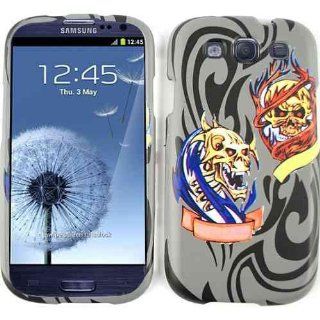 Samsung Galaxy S III I747 Skulls On Gray Case Cover Hard New Skin Snap On Cell Phones & Accessories