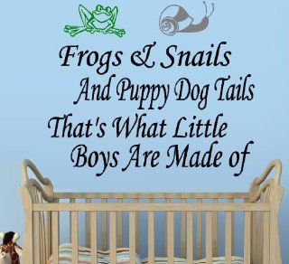 FROGS AND SNAILS AND PUPPY DOG TAILS ~ WALL DECAL, 13" X 19"   Wall Decor Stickers  