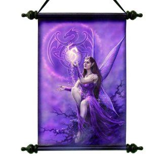 ANN STOKES DRAGON FAIRY CANVAS WALL SCROLL, 99091 BY ACK   Tapestries