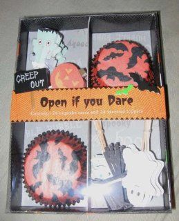 Meri Meri Open If You Dare Halloween Cupcake Set 24 Wrappers & Toppers Toys & Games