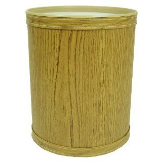 Woodgrain Vinyl Round Wastebasket R730OA   Bath Waste Bins