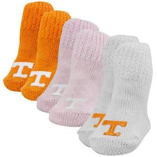 NCAA Tennessee Volunteers Newborn Girl Pink Tennessee Orange White 3 Pack Knit Booties  Sports Fan Socks  Sports & Outdoors
