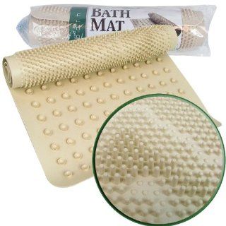 Beige Massaging Bath Mat – As Seen on TV   14 x 24 Inches Health & Personal Care