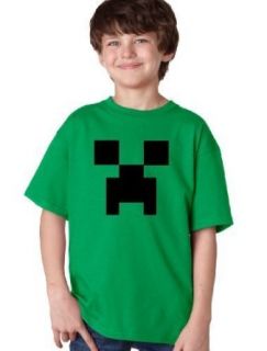 MINECRAFT CREEPER Youth Green T shirt (S) Novelty T Shirts Clothing