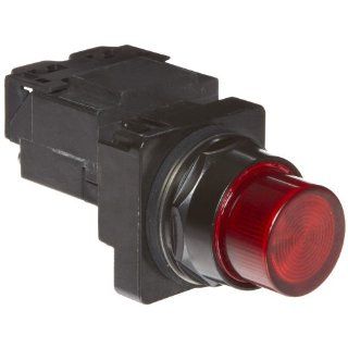 Siemens 52BL4J2 Heavy Duty Pilot Indicator Light, Water and Oil Tight, Plastic Lens, Transformer, 755 Type Lamp or 6V LED, Red, 480VAC Voltage
