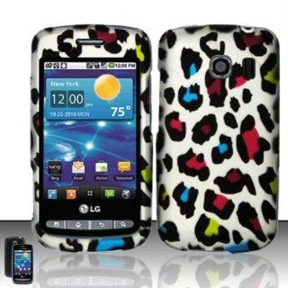 Rubberized Colorful Leopard Design for LG LG Vortex VS660 Cell Phones & Accessories