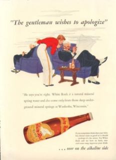 The gentleman wishes to apologize White Rock ad 1937 Entertainment Collectibles