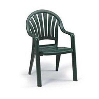 Grosfillex® Fanback Stacking Armchair   Green (Sold In Pk. Qty 16)