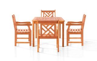 Vifah V1401SET3 Danis Outdoor Dining Set  Outdoor And Patio Furniture Sets  Patio, Lawn & Garden