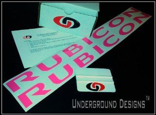 Jeep Rubicon Hood Decals 22.5" HOT PINK(1 PAIR)   Vinyl Decal/Sticker Automotive