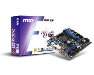 MSI Computer Corp. AMD 760G Micro ATX DDR3 1333 AM3+ Motherboards 760GM E51 (FX) Computers & Accessories