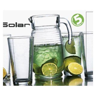 Solar 5 Piece Glassware Entertainment Set Kitchen Small Appliances Kitchen & Dining