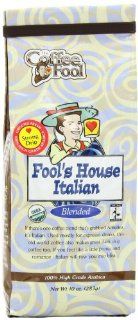 The Coffee Fool Fool's Organic Fair Trade House Italian, Strong Drip Grind, 10 Ounce  Ground Coffee  Grocery & Gourmet Food