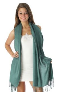 Fashion Chic shawl scarf Solid HD Pashmina Green PCS1394 Fashion Scarves