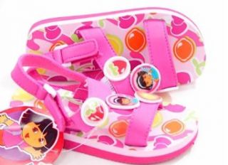 Dora The Explorer Pink Fruit Sz. 2/3 Kids Sandals Clothing