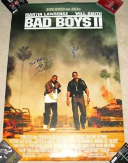 Will Smith & Martin Lawrence Bad Boys 2 Autographed Poster   Signed Movie Posters Will Smith Entertainment Collectibles