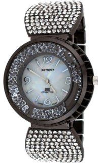 Geneva #MN3025 IP Women's Fashion Accessory Gunmetal Crystal Accented Prism Crystal Bracelet Watch at  Women's Watch store.