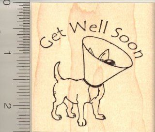 Get Well Soon Dog Rubber Stamp