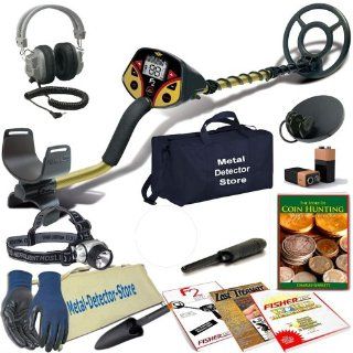 FISHER F2 Metal Detector Store Special Package W8" Search Coil PLus Free 4" Coil, Pin pointer, Carry Bag, Headphones, HeadLamp, Pouch, Digger Coin Hunting Book Electronics