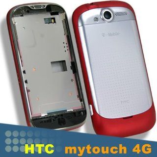 Red Original Genuine OEM Brand New HTC T Mobile myTouch 4G Housing Faceplate Fascia Plate Panel Cover Case+Middle Chassis+Battery Back Door Repair Replace Replacement Cell Phones & Accessories