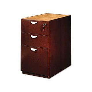 ** Mira Series Box/Box/File Desk Pedestal, 15w x 28d x 27h, Medium Cherry **   Vertical File Cabinets