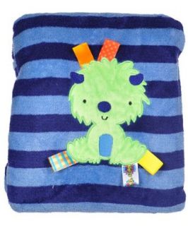 Taggie's Plush Blanket 30"x40" (Monster Stripe Coral Plush Blanket 30"x40")  Nursery Blankets  Baby