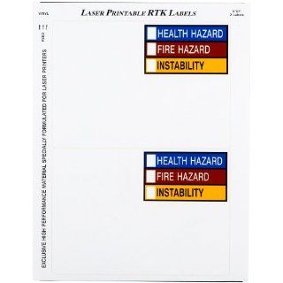 Brady 59241 7" Width x 5" Height B 745 Outdoor Vinyl, Bar Style Right to Know Label Blanks (Pack Of 25) Industrial Warning Signs