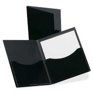 ESS54406   Double Stuff Gusseted 2 Pocket Laminated Paper Folder  Binder Pockets 