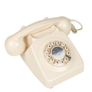 746 Nineteen Sixties Design Classic Retro Telephone   Cream  Corded Telephones  Electronics