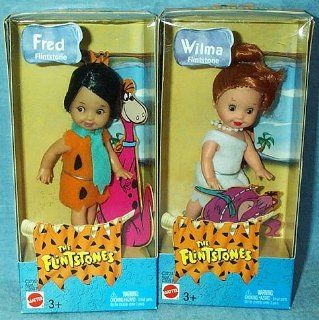 Barbie Kelly Fred and Wilma Flintstones 4" Dolls Toys & Games