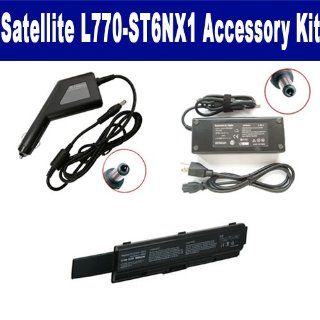 Toshiba Satellite L770ST6NX1 Laptop Accessory Kit includes SDB 3352 Battery, SDA 3508 AC Adapter, SDA 3558 Car Adapter Electronics