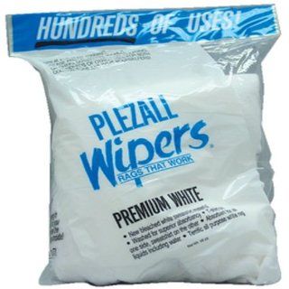 Buffalo Industries 61580 Recycled White Tee Shirt Rags with Trim, 1 Pound Poly Bag