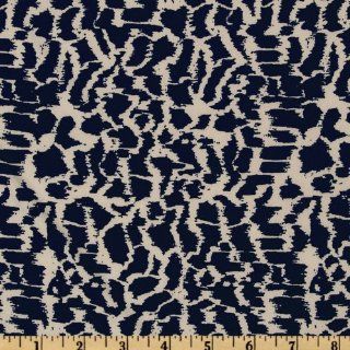 58'' Wide Venice Stretch Jersey Knit Abstract Navy Fabric By The Yard