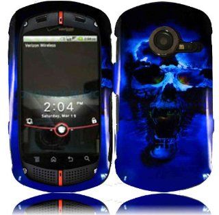 Skull Design C771 Hard Case Cover for Verizon Wireless Casio G'zOne Commando Blue Cell Phones & Accessories
