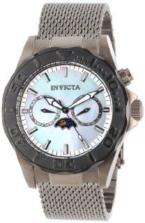 Invicta Men's 80196 Pro Diver Grey Mother Of Pearl Dial Gunmetal Stainless Steel Watch Invicta Watches
