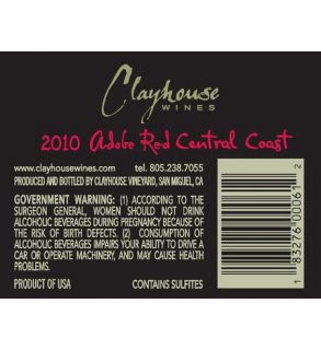 2010 Clayhouse Wines Adobe Red 750 mL Wine