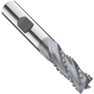 Niagara Cutter 33407 Cobalt Steel Square Nose End Mill, Inch, Weldon Shank, TiCN Finish, Roughing and Finishing Cut, Non Center Cutting, 30 Degree Helix, 4 Flutes, 3.875" Overall Length, 0.750" Cutting Diameter, 0.750" Shank Diameter Indust