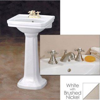 Cheviot Small Mayfair Pedestal Sink 511W20 8 5220BN Brushed Nickel    