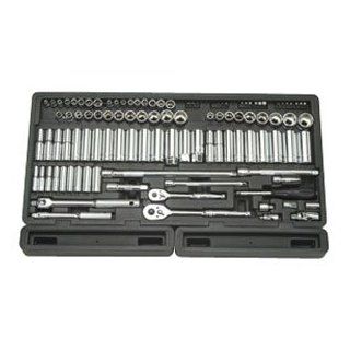 Advanced Tool Design Model  ATD 1380  106 Piece 1/4" and 3/8" Drive 6 Point Socket Set in Blow Molded Organizer Tray Automotive