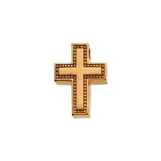 21.00x16.25 mm Religious Cross in 14K Yellow Gold Pendants Jewelry