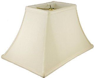 American Pride Lampshade Co. 05 78094218 Rectangle Soft Tailored Lampshade, Shantung, Eggshell   Table Lampshades  