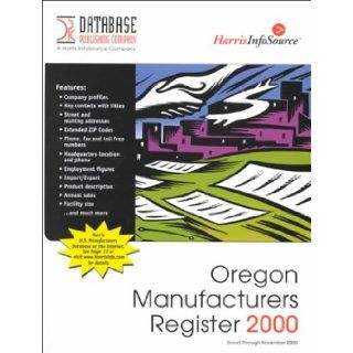 Oregon Manufacturers Register 2000 Fran Carlsen 9781556006937 Books