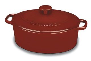 Cuisinart CI755 30CR Chef's Classic Enameled Cast Iron 5 1/2 Quart Oval Covered Casserole, Cardinal Red Kitchen & Dining