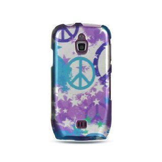 Purple Star Peace Sign Hard Cover Case for Samsung Exhibit 4G SGH T759 Cell Phones & Accessories