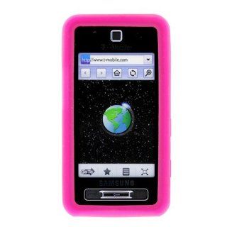 Hot Pink Rubber Silicone Skin Cover Case for T Mobile Samsung Behold T919 Cell Phone Cell Phones & Accessories