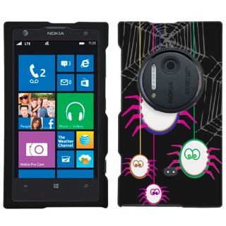 Nokia Lumia 1020 Cute Spiders on Black Phone Case Cover Cell Phones & Accessories