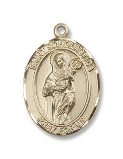 14kt Gold St. Scholastica Medal Jewelry