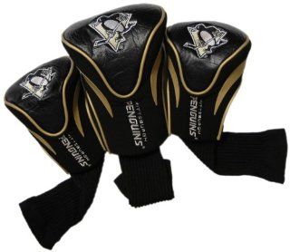 NHL Pittsburgh Penguins 3 Pack Contour Headcovers  Sports Fan Golf Club Head Covers  Sports & Outdoors