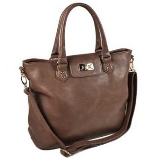 Women's Light Brown Leather like large tote Hand bag F63 Leather Clothing