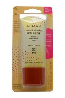 Almay Smart Shade Anti Aging Makeup + Bonus Blush 1.0 Oz/30ml  #100 (Light)  Foundation Makeup  Beauty